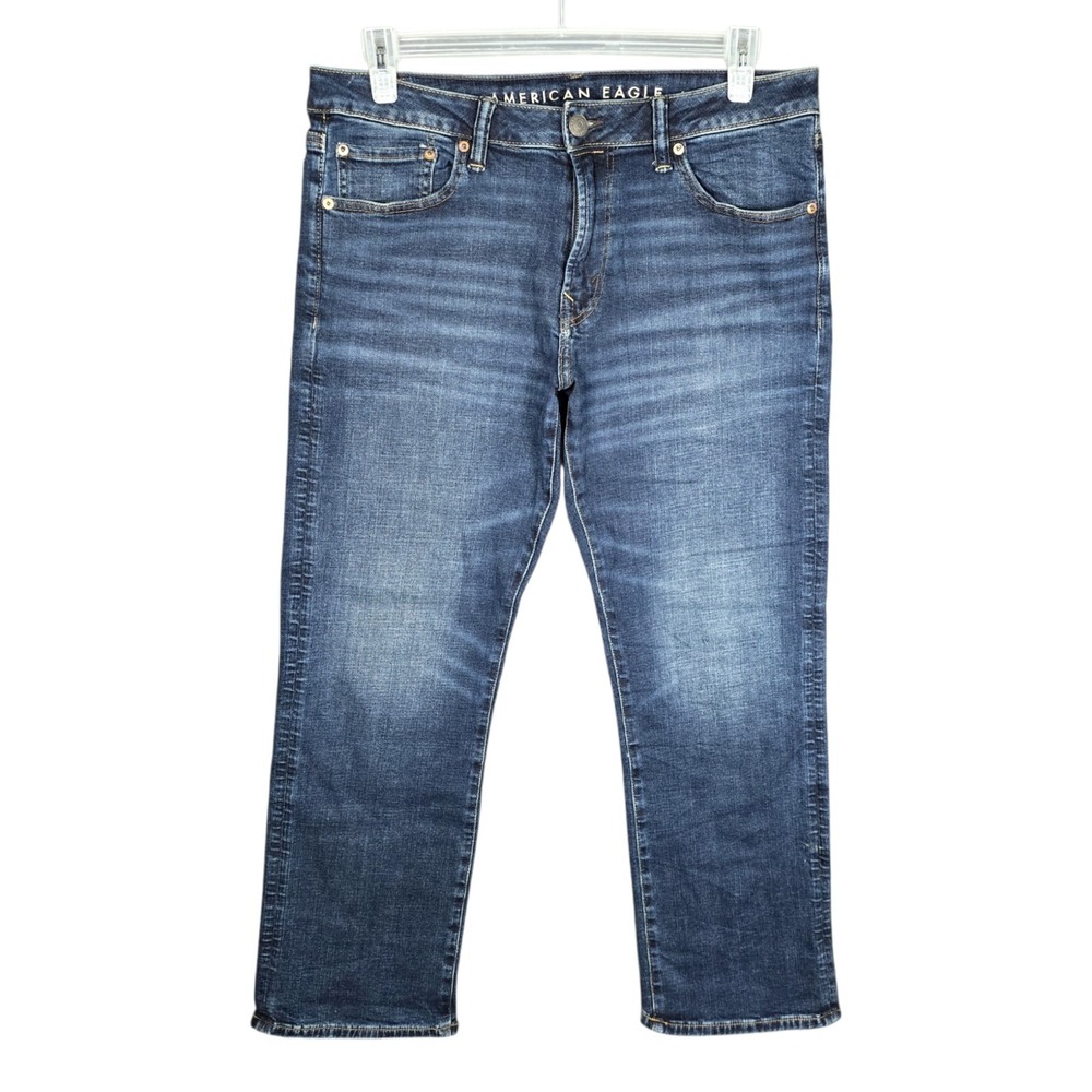 American Eagle Jeans Mens 34x30 (35x28) Original Bootcut Next Level Airflex Blue